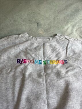 B/SPOKE Studios Pride Collection Rainbow Logo Grey Crewneck Size Large
